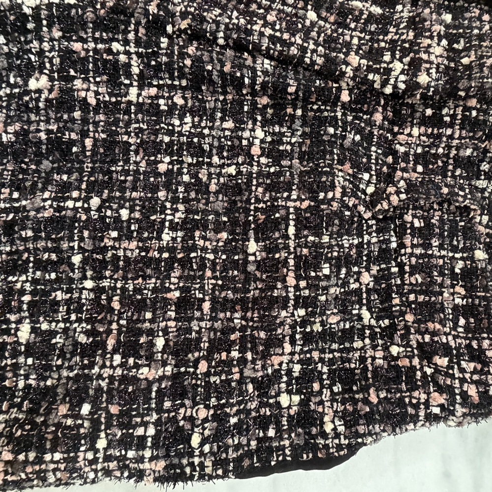 Kori High Waist Tweed Shorts in Black and White - Picture 2 of 3